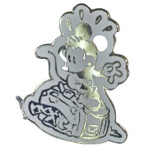 Mickey Mouse Disney Trading Pin Vacation Silver Suitcase Lapel Pin Brooch Badge